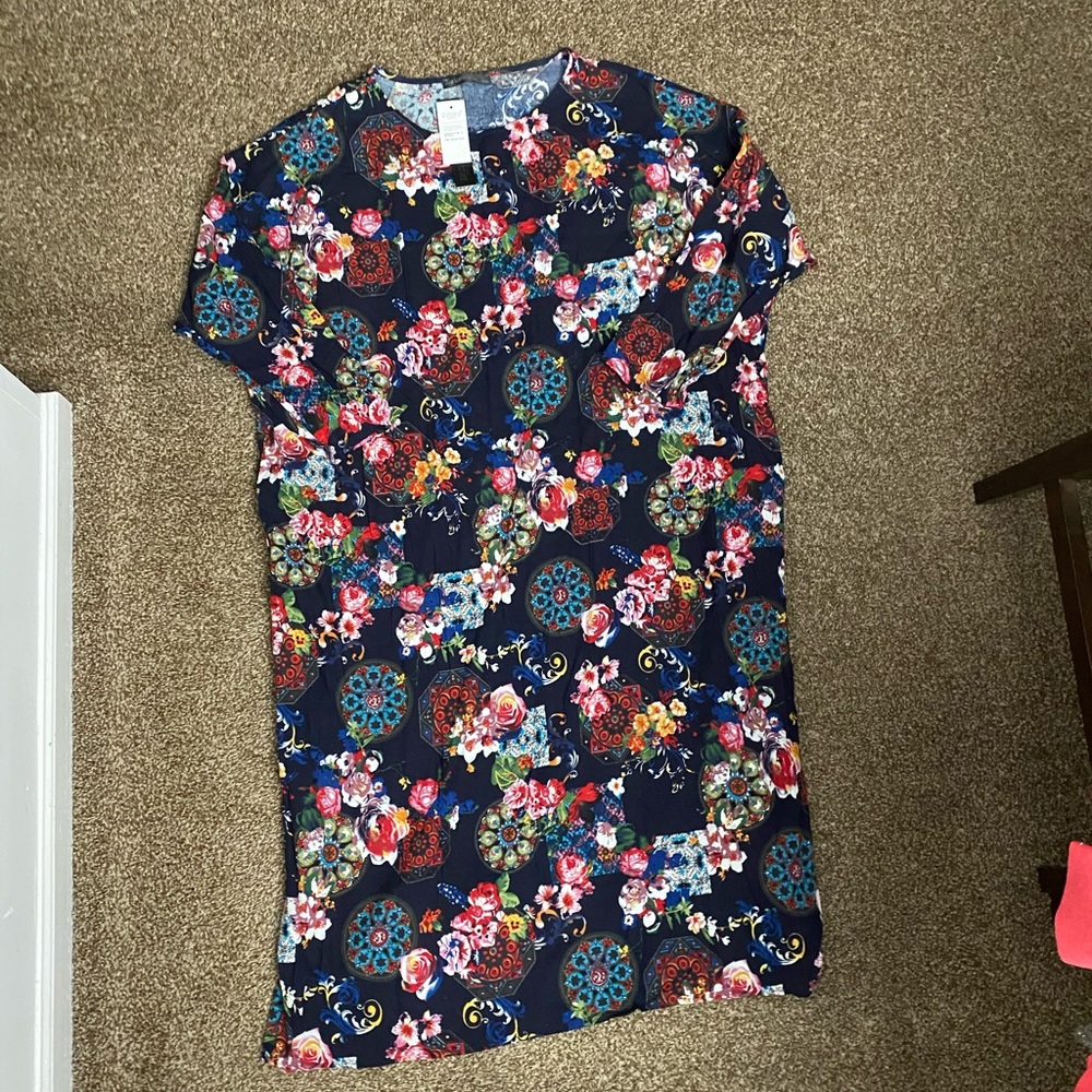 Long Sleeve Floral Dress.